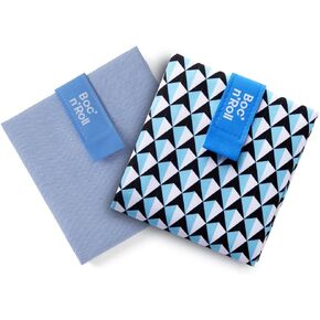 ROLL'EAT ® Boc'n'Roll 2 Units Pack Blue Color | Reusable Sandwich Bag | Sandwich Container | Eco Friendly Food Bag | Reusable and Washable Sandwich Wrap in Kuwait