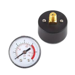 1pc Air Compressor Pneumatic Hydraulic Fluid Pressure Gauge 0-12Bar / 0-170PSI Easy to Read Dial Measuring Instrument in Saudi Arabia