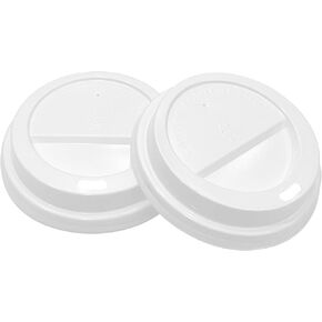 Disposable White Plastic Lids for 10-24 oz Paper Hot Cups, 1000 Pack | Safe for Food Contact, Suitable for Cafes, Suitable for Diners, Suitable for Large Events in Saudi Arabia