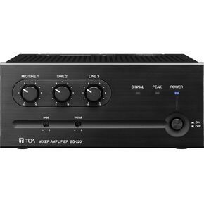 TOA Electronics BG-220 CU 3 مضخم صوت وخلاط؛ 20 واط. استجابة التردد 50 هرتز - 20 كيلو هرتز؛ مدخلات خط 2X مع مدخلات RCA؛ راحة الجهير والتحكم الثلاثي. أسود in Saudi Arabia