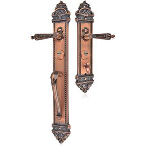 Zinc Alloy Carved Handle Lock Cylinder Solid Wood Door Anti-Theft Locks in Kuwait