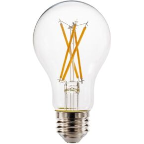 مصباح LED طراز A19 8 وات، قاعدة E26، 2700 ك، شفاف in Kuwait