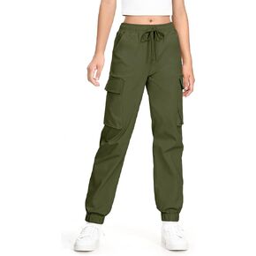 Kereda Girls Cargo Pants Jogger مرن الخصر مع الجيوب السراويل الموحد ملابس للبنات في سن المراهقة in Kuwait