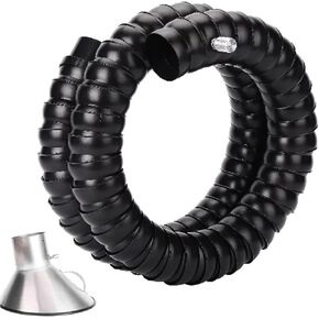 1m/1.5m/2m Flexible Duct Collector Arm, Black Fume Extractor Hose Articulated with Stainless Steel Hood, for Gas/Smoke/Fume Removing(1m/3.3ft,45mm/1.8inch) in Kuwait