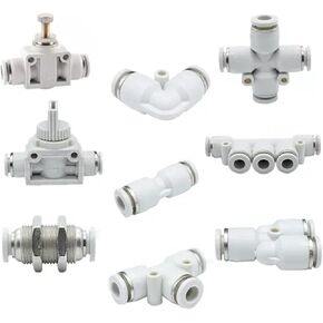 1Pcs PE White Pneumatic Fitting Air Hose Connector Quick Release Fittings Accessories(Use 4mm hose) in Saudi Arabia
