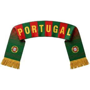 Just 4 Kicks Portugal Soccer Fan Scarf - Classic National Pride Knit Scarf - Double Sided with a Generic Portugal Crest in Saudi Arabia