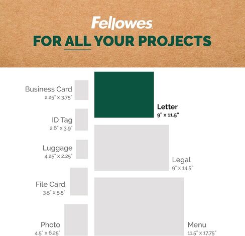 Thermal Recycled Content Laminating Sheets, Letter Size Pouches, 9 x 11.5, 200 Pack, Clear, for Use on 3mil Setting (100145864) in Kuwait