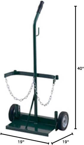 Harper Trucks 106-21 شاحنة يدوية بأسطوانة لحام بارتفاع 40 بوصة وعرض 19 بوصة مع عجلات هوائية مقاس 6 بوصات in Kuwait