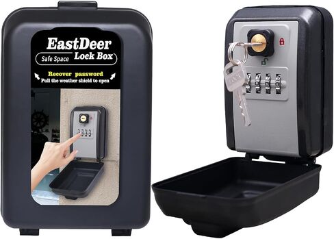 Wall Mount Key Lock Box Outdoor Key Lock Box with Resettable Combination Lock Boxes for keys Wall Mounted Key Safe Boxes for Outside, Garage, Home, Office in Kuwait