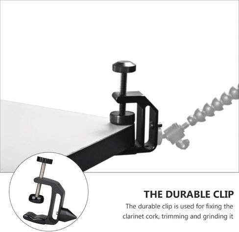 SEWACC Clarinet Desktop Storage Rack Black Abs and Metal Cone-shaped Bracket for Clarinet Cork Trimming and Support, Fits Variety of Desktops, for Photography and Music Instrument in Kuwait