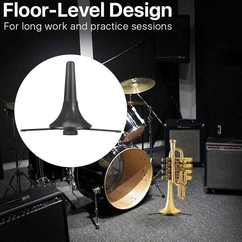 Clarinet Stand Portable Folded Black Tripod Durable Musical Instrument Accessories for Clarinet and Trumpet Metal Alloy Plastic Felt Pad in Kuwait