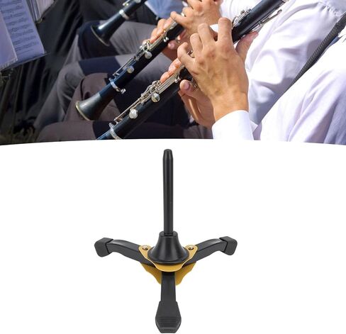 Flute Clarinet Stand Portable AntiSlip Holder Rugged Tripod for Oboe and Soprano Saxophone Steel in Kuwait