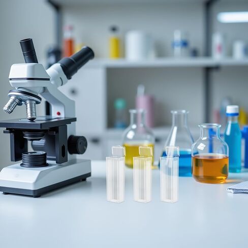 STOBAZA Plastic Slide Staining Jar 5-slot Rack Set for Laboratory Use, High Transparency Plastic Coplin Jars for Microscope Slide Staining and Storage, Wide Opening Design for Research in Kuwait