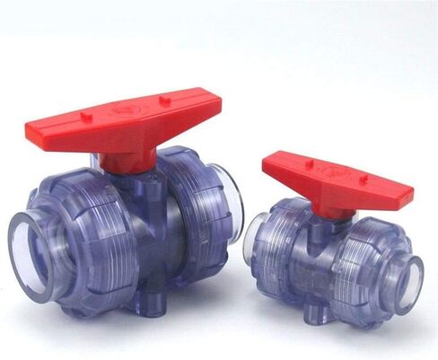 Check Valves 1pc DIN 20-63mm Transparent UPVC Globe Valve Aquarium Fish Tank Garden Irrigation Union Ball Valve(I.D40mm(DIN)) in Kuwait