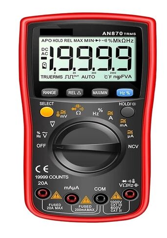 19999 Counts Digital Multimeter AC/DC Current Meter Voltimetro Voltage Tester AN870(AN870 Red) in Kuwait