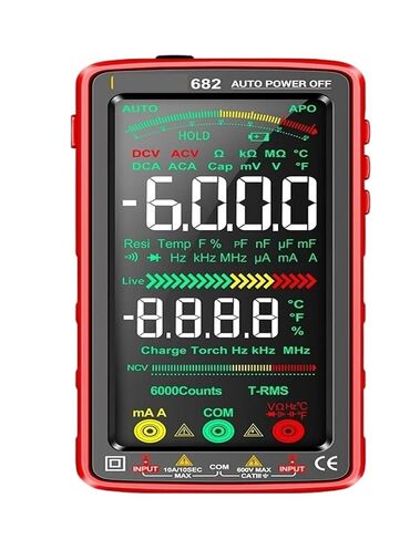 681/682/683 6000 عدد جهاز قياس الجهد الكهربائي الحالي متر قابل للشحن رقمي متعدد عدم الاتصال أداة قياس كهربائية (682 أسود) in Kuwait