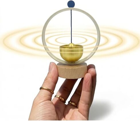 1 قطعة وعاء الموسيقى المستديرة تموج مع مطرقة مدمجة لليوجا التأمل سطح المكتب مدخل المنزل قرع جرس الباب in Kuwait