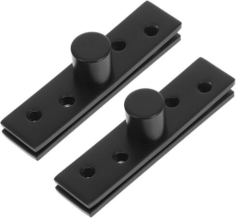 TIDTALEO 2pcs Heavy Duty Stainless Steel Concealed 360 Degree Rotation Pivot Hinges for Wood Doors, Matte Black Small Centre Shaft Hinge Set, Industrial Hidden Door Hardware in Kuwait
