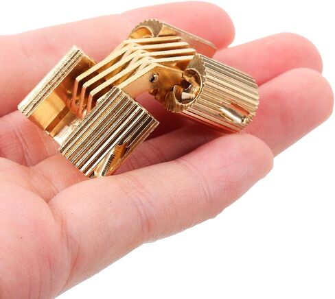 KICHOUSE Oval Copper Concealed Furniture Metal Hinges Small Hidden Hinges for Wooden Box Chest Crafts Jewelry Cabinet Replacement Hardware in Kuwait