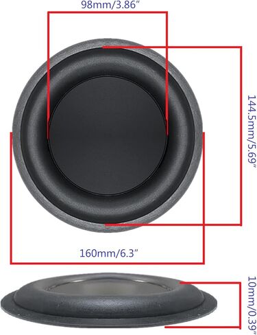 Passive Bass Radiator 6.5 Inch 160mm Plate for Enhancement Low Frequency Woofer Diaphragm in Kuwait