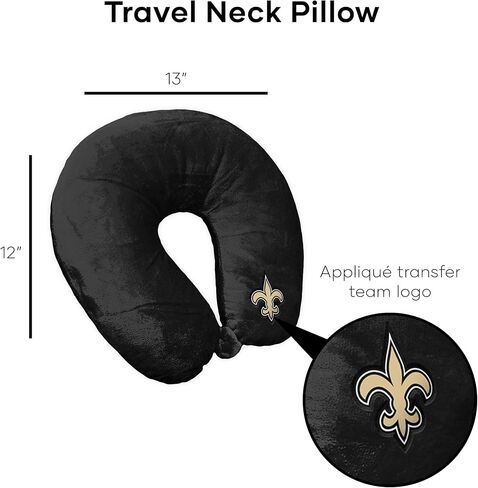 Northwest NFL New Orleans Saints Neck Pillow, 12" x 13", Black in Kuwait