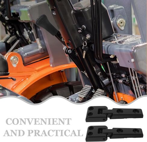 Uonlytech 2pcs Heavy Duty Forklift Hood Hinge Kit for Compatible Engines Metal Engine Cover Hardware with Dual Shaft for Smooth Operation in Industrial Equipment in Kuwait