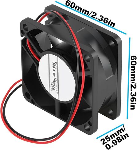 SING F LTD 2Pin مروحة تبريد 2410ML-05W-B60 DC 24V 0.17A 60x60x25mm لمحول التردد in Kuwait