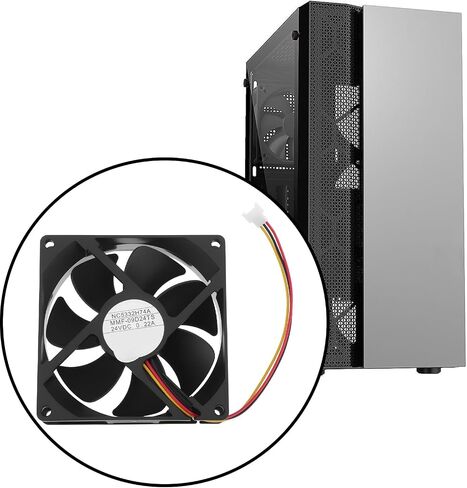 مروحة تبريد 24VDC 3 أسلاك 0.22A NC5332H74A MMF-09D24TS-MM6 متوافقة مع ميتسوبيشي in Kuwait