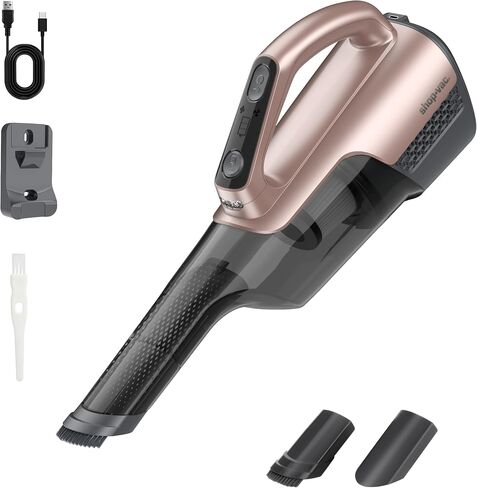 Shop-Vac S3 20V مكنسة محمولة لاسلكية، مكنسة كهربائية محمولة قوية مزدوجة السرعة قابلة لإعادة الشحن، مكنسة يدوية خفيفة الوزن مثبتة على الحائط للمنزل والسيارة، ضوء LED، فلتر HEPA، ذهبي شامبانيا in Kuwait
