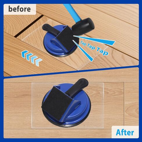 Heavy Duty Floor Gap Fixer Tool, Professional Vinyl Floor Gap Repair Tool for Laminate Flooring, 45° Striking Surface & Enhanced Suction Cup, Includes 5pcs Extra Sticky Pads in Kuwait