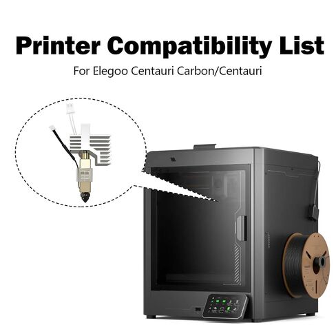 2PK 0.4 مم طارد سيراميك Hotend خالي من الانسداد لـ Elegoo Centauri Carbon/CC | نهاية ساخنة معدنية بالكامل مقاومة للحرارة حتى 320 درجة مئوية، مع مجموعة فوهات من الفولاذ المقوى 0.2/0.4/0.6 مم، قطعتان من غطاء السيليكون وفرشاة فوهة مكونة من قطعتين in Kuwait
