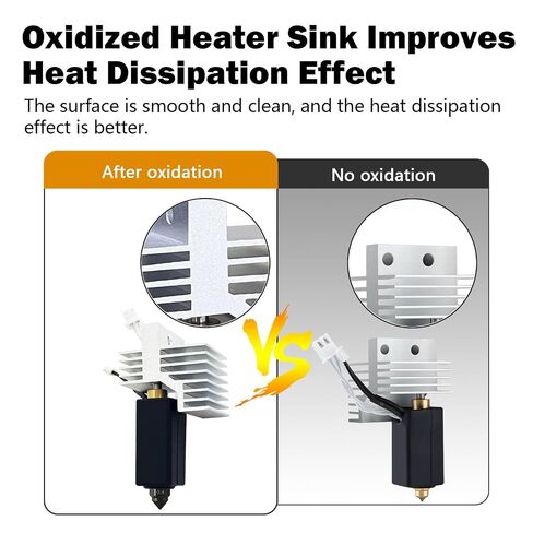 2PK 0.4 مم طارد سيراميك Hotend خالي من الانسداد لـ Elegoo Centauri Carbon/CC | نهاية ساخنة معدنية بالكامل مقاومة للحرارة حتى 320 درجة مئوية، مع مجموعة فوهات من الفولاذ المقوى 0.2/0.4/0.6 مم، قطعتان من غطاء السيليكون وفرشاة فوهة مكونة من قطعتين in Kuwait