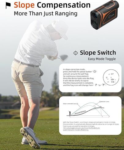 Golf & Hunting Rangefinder with Rechargeable Battery, 5/1200Y Camo Laser Range Finder 7X Magnification, Distance/Angle/Speed/Scan Multi Functional Waterproof Rangefinder with Case in Kuwait