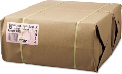 Bag GX12500 12# Paper Bag, 57lb Kraft, Brown, 7 1/16 x 4 1/2 x 13 3/4, 500/Pack in Kuwait