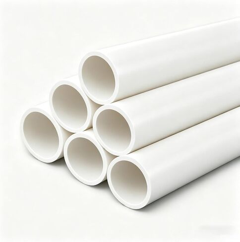 6Pcs 1/2 Inch Outside Diameter 36" Long PVC Pipes，White Sch40 Industrial PVC Pipes for Home,Garden, Farm, Greenhouse, DIY Projects [1/2" x 36"L] in Kuwait