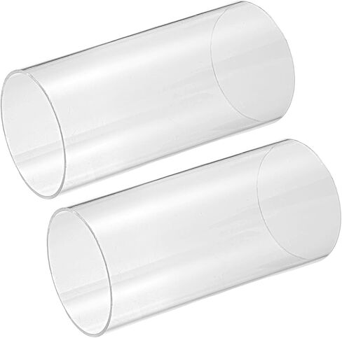 uxcell 2Pcs Clear Rigid Acrylic Pipe, 75mm(2.95") ID x 80mm(3.15") OD 6" Round Polycarbonate Tube Plastic Tubing for Plumbing, Lighting, Aquarium, DIY Projects in Kuwait