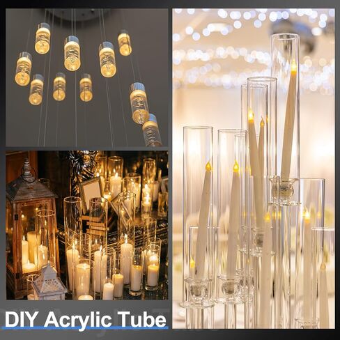 uxcell 2Pcs Clear Rigid Acrylic Pipe, 75mm(2.95") ID x 80mm(3.15") OD 6" Round Polycarbonate Tube Plastic Tubing for Plumbing, Lighting, Aquarium, DIY Projects in Kuwait