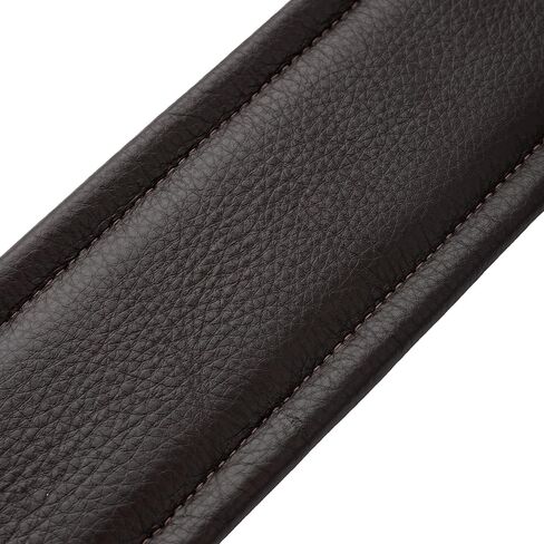 Levy's Leathers Best-Selling 3" Wide Amped Leather Series Extra Long Guitar Strap with Foam Padding, Dark Brown, (M26PD-DBR-XL) in Kuwait