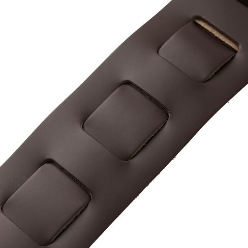 Levy's Leathers Best-Selling 3" Wide Amped Leather Series Extra Long Guitar Strap with Foam Padding, Dark Brown, (M26PD-DBR-XL) in Kuwait