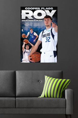 ملصق حائط NBA Dallas Mavericks - Cooper Flagg NBA ROY 26، مقاس 34 بوصة × 22.4 عرض، إصدار ممتاز غير مؤطر in Kuwait