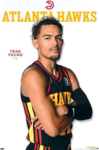 Trends International NBA Atlanta Hawks - Trae Young Feature Series 23 Wall Poster, 34L x 22.4W, Premium Unframed Version in Kuwait