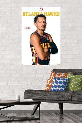 Trends International NBA Atlanta Hawks - Trae Young Feature Series 23 Wall Poster, 34L x 22.4W, Premium Unframed Version in Kuwait
