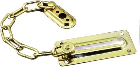 Door 2pcs Stainless Steel Safety Chain Bolt Lock Protection Cabinet Anti-Theft Hardware Chains(Gold) in Kuwait