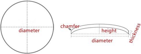MOUDOAUER 37MM Diameter Transparent 1.5MM Thickness Double Domed Mineral Watch Crystal Concave US in Kuwait