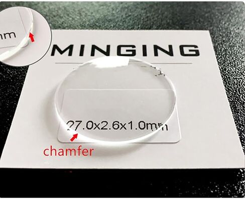MOUDOAUER 37MM Diameter Transparent 1.5MM Thickness Double Domed Mineral Watch Crystal Concave US in Kuwait