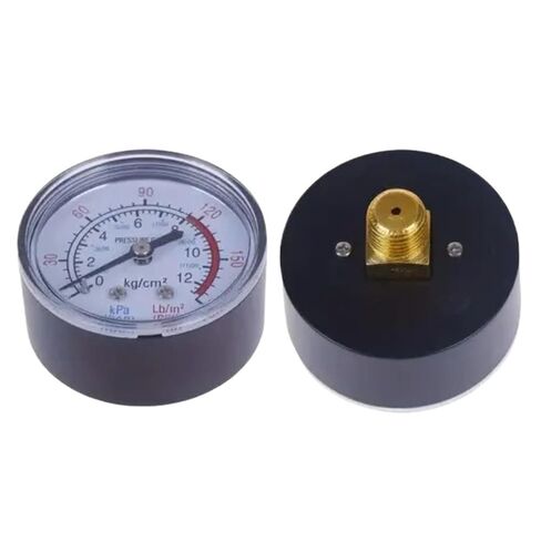 1pc Air Compressor Pneumatic Hydraulic Fluid Pressure Gauge 0-12Bar / 0-170PSI Easy to Read Dial Measuring Instrument in Saudi Arabia