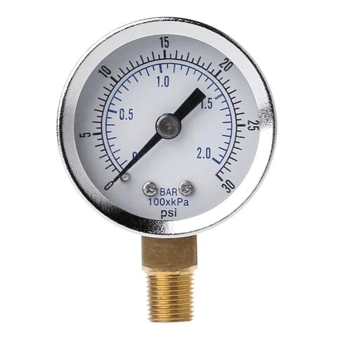 1 قطعة قياس ضغط المرافق 0-30psi 0-2bar قياس الضغط المنخفض الهيدروليكي مقياس مزدوج in Kuwait