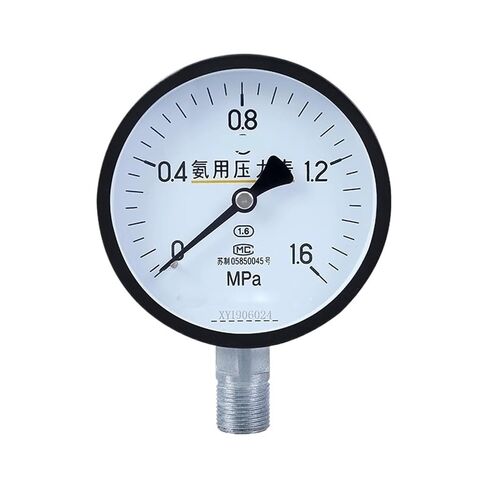 1pcs YA150 Ammonia Pressure Gauge Measuring Range -0.1~6MPa Pressure Gauge for Ammonia Diameter 150mm M20*1.5 Thread(4MPa) in Kuwait