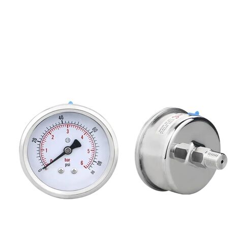 1pc Dry Pressure Gauges 60mm(2.5") Back Vacuum Gauge Oil Water Pressure Hydraulic Gas Manometers(NPT 1-4,0-60bar) in Kuwait
