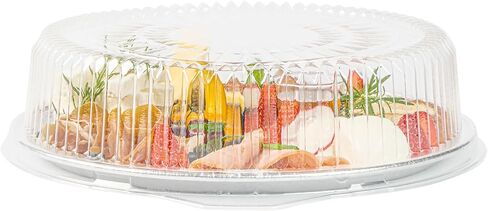 غطاء قبة شفاف من Restaurantware عدد 10 مقاس 12 × 3.5 بوصة غطاء قبة طعام بلاستيكي، غطاء طعام يمكن التخلص منه من أجل إغلاق آمن، غطاء عرض شفاف وواقي متين in Kuwait